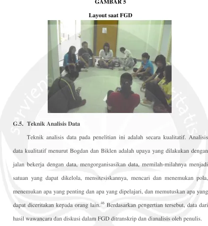 GAMBAR 5Layout saat FGD