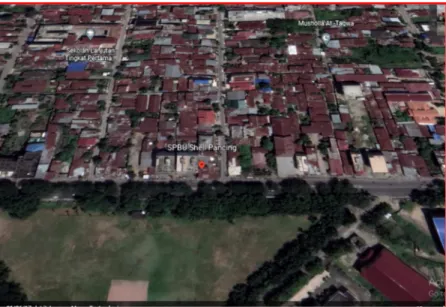 Gambar  89 Gambar  Lokasi Shell Pancing Kota Medan Sumber: Google Earth 
