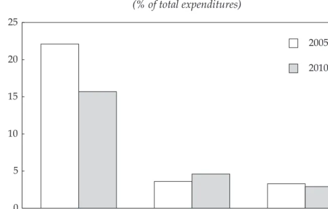 FIGURE 4 Spending on Health, Social Assistance and Energy Subsidies  (% of total expenditures)