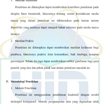 gambaran bagaimana penerapan dua sistem redaksi saat ini di harian 