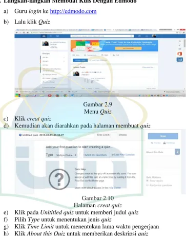 Gambar 2.9 Menu Quiz 