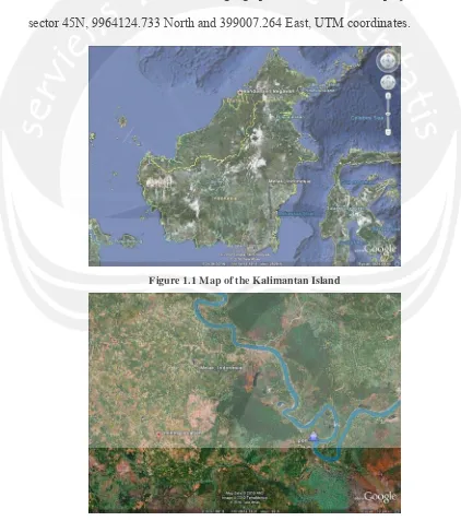 Figure 1.1 Map of the Kalimantan Island 