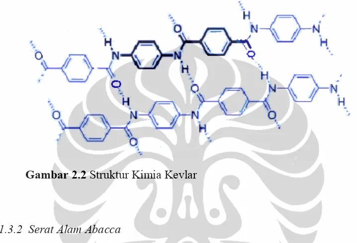 Gambar 2.2 Struktur Kimia Kevlar  