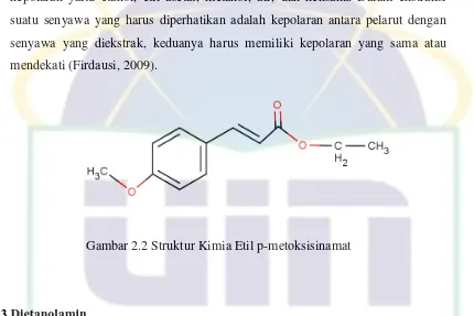 Gambar 2.2 Struktur Kimia Etil p-metoksisinamat 