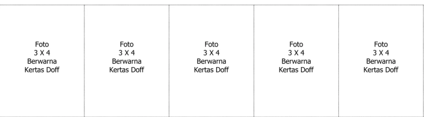 Foto  3 X 4  Berwarna  Kertas Doff 