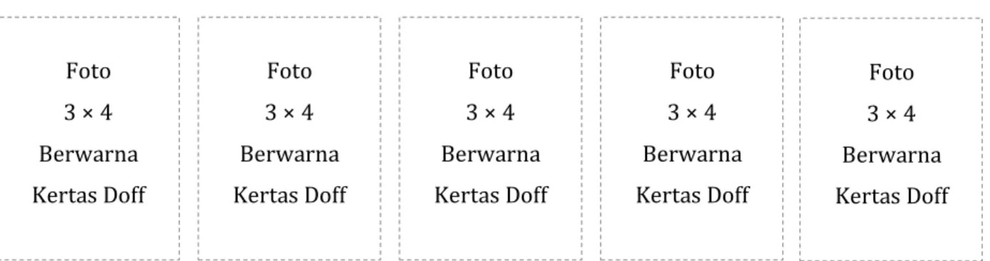 Foto  3 × 4  Berwarna  Kertas Doff 