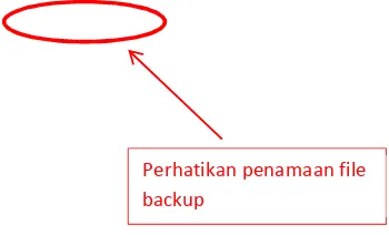 Gambar 89.Contoh Rename dan Letak File Restore 