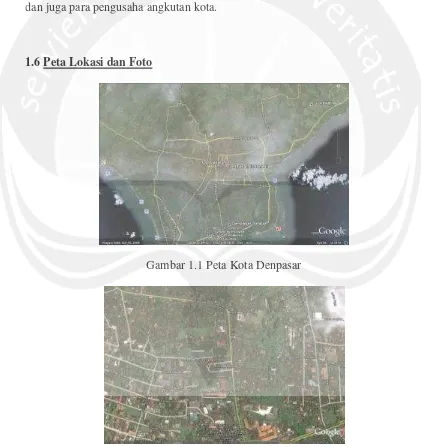 Gambar 1.1 Peta Kota Denpasar