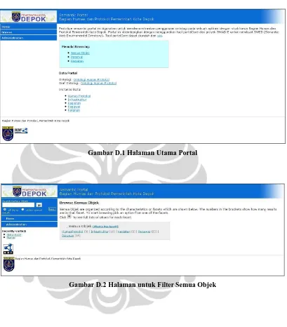 Gambar D.1 Halaman Utama Portal 