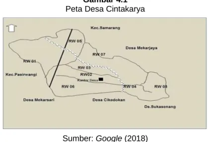Gambar 4.1  Peta Desa Cintakarya 