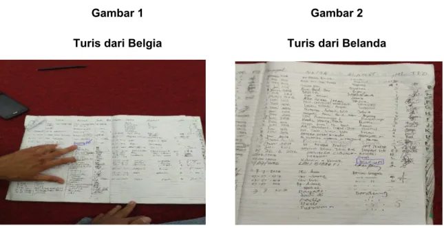Gambar 1  Turis dari Belgia 