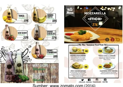 Gambar 3  Menu Momo Milk Barn 