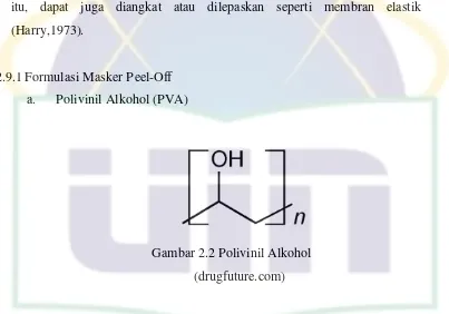 Gambar 2.2 Polivinil Alkohol 