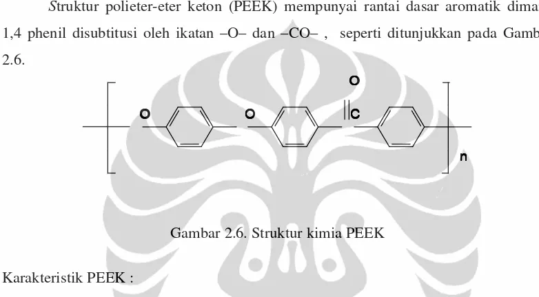 Gambar 2.6. Struktur kimia PEEK 