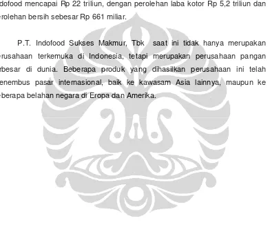 Tabel 2.6. Ikhtisar Keuangan  P.T. Indofood Sukses Makmur Periode 2002-2006  (Dalam Miliar Rupiah)  