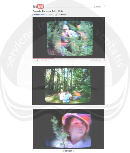 Gambar 6  Beberapa potongan adegan dari iklan televisi British Columbia Council of Forest Industries 