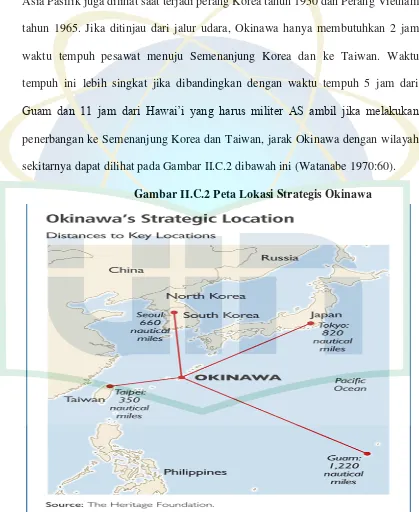 Gambar II.C.2 Peta Lokasi Strategis Okinawa 