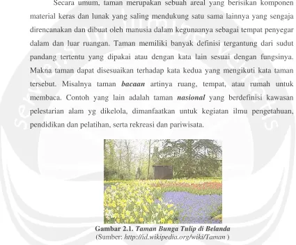 Gambar 2.1. Taman Bunga Tulip di Belanda 