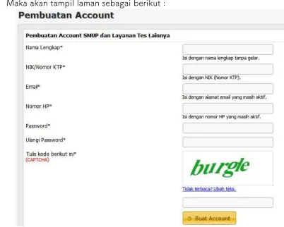 Gambar Menu “Pembuatan Account” 