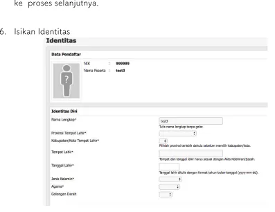 Gambar Kolom Isian Identitas Diri 