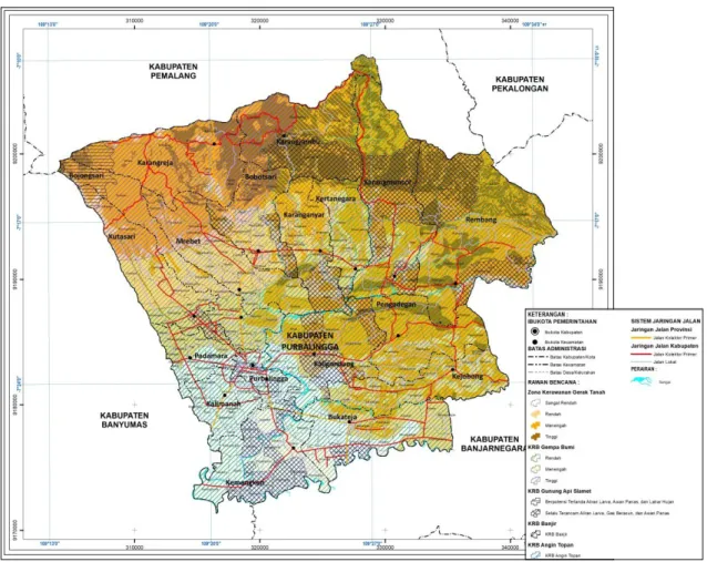 Gambar 2. 8.  Peta Kawasan Rawan Bencana Kabupaten Purbalingga  (5)  Kawasan cagar budaya