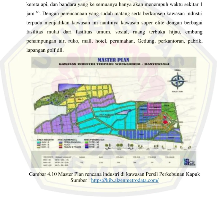 Gambar 4.10 Master Plan rencana industri di kawasan Persil Perkebunan Kapuk  Sumber : https://kib.alzenmetrodata.com/  
