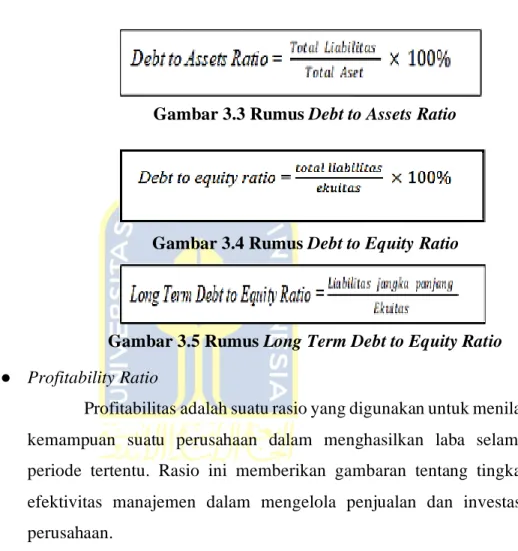 Gambar 3.3 Rumus Debt to Assets Ratio 