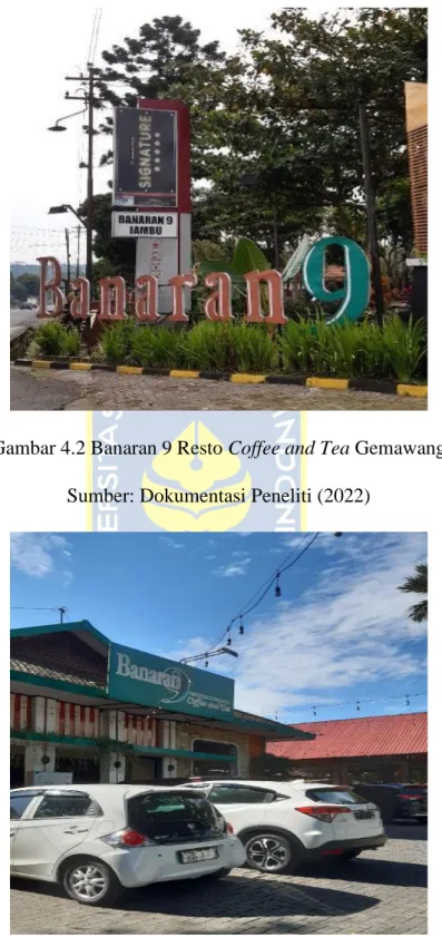 Gambar 4.2 Banaran 9 Resto Coffee and Tea Gemawang  Sumber: Dokumentasi Peneliti (2022) 