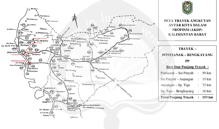 Gambar: 1.3. Peta trayek angkutan umum