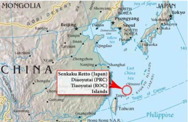 Figure 4.1 The Location of the Pinnacle Islands.  Source: CIA Maps. 