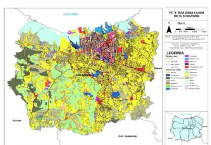Gambar 4.2: Peta Tata Guna Lahan Kota Semarang (BAPPEDA Kota  Semarang Tahun 2018 telah diolah) 