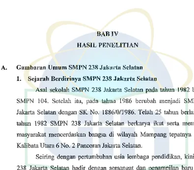 Gambaran Umum SMPN 238 Jakarta Sclatan 