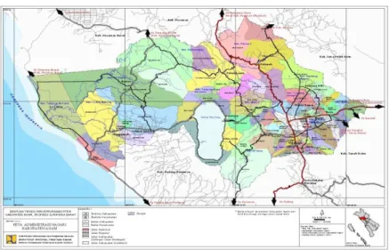 Gambar 2.1. Peta Administrasi Kabupaten Agam 