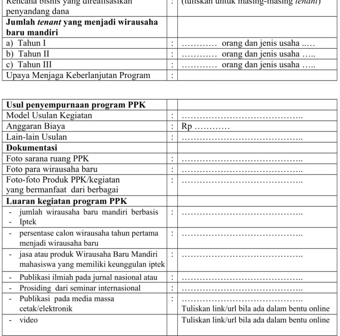 Foto sarana ruang PPK : …………………………………..