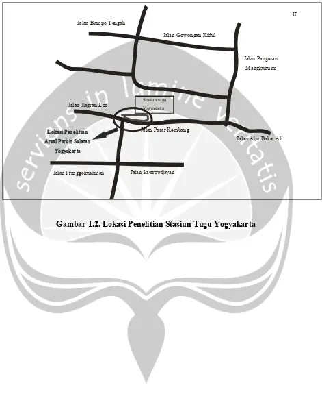 Gambar 1.2. Lokasi Penelitian Stasiun Tugu Yogyakarta