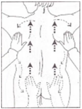Gambar 2.1 Massage Menyusuri Sisi Tulang Belakang