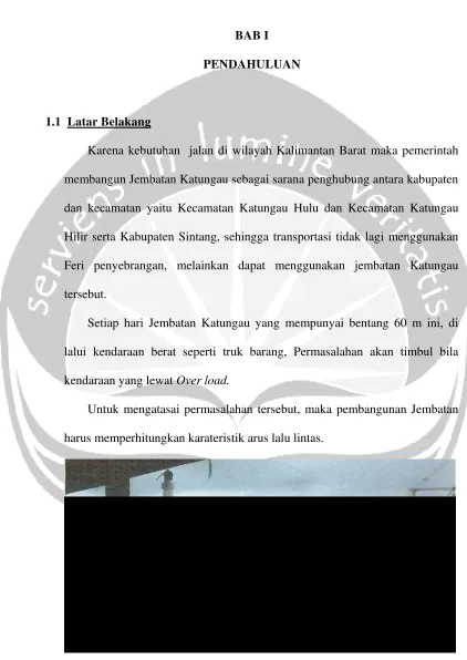 Gambar 1.1 Jembatan Katungau 