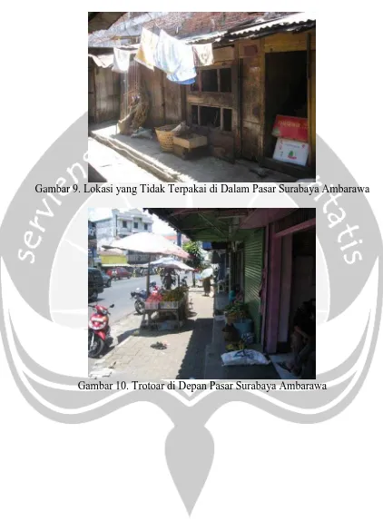 Gambar 9. Lokasi yang Tidak Terpakai di Dalam Pasar Surabaya Ambarawa   
