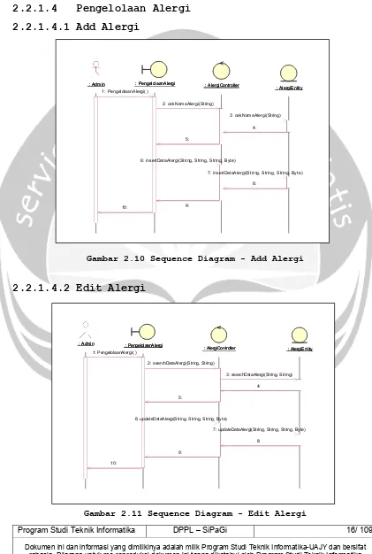 Gambar 2.10 Sequence Diagram - Add Alergi