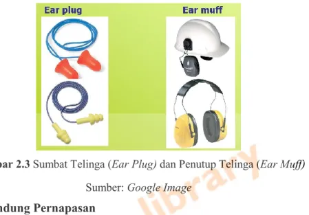 Gambar 2.3 Sumbat Telinga (Ear Plug) dan Penutup Telinga (Ear Muff)  Sumber: Google Image 