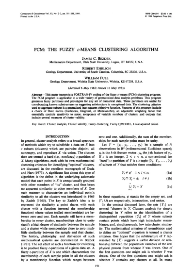 THE FUZZY C-MEANS CLUSTERING ALGORITHM