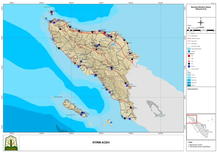 Gambar 2. Peta Rencana Struktur Ruang Provinsi Nanggroe Aceh Darussalam