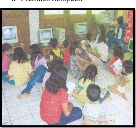 Gambar 6. Proeses Kegiatan Pelatihan Komputer di   Rumah Pintar 