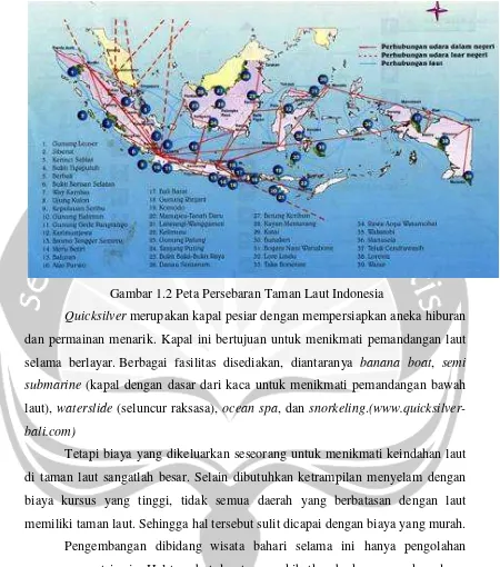 Gambar 1.2 Peta Persebaran Taman Laut Indonesia