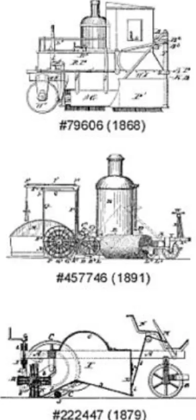 Gambar paling bawah dalam Gambar 2.1 adalah kereta penyapu jalan yang  dipatenkan  oleh  Charles  Brooks  pada  tahun  1896