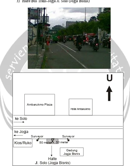 Gambar 1.3  Denah Lokasi Halte Bus Trans Jogja Jalan Solo  
