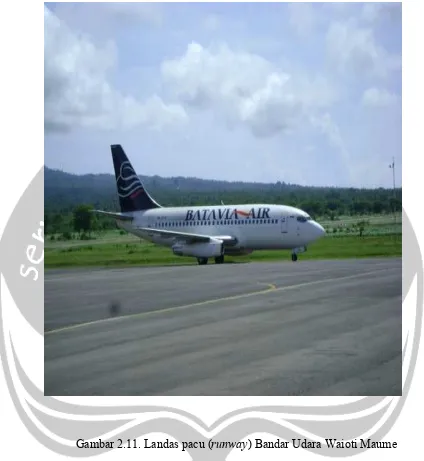 Gambar 2.11. Landas pacu (runway) Bandar Udara Waioti Maume            