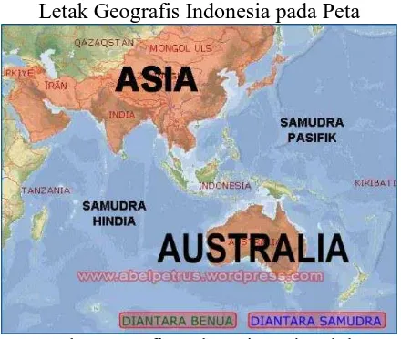 gambar peta dan globe di bawah ini: Letak Geografis Indonesia pada Peta 