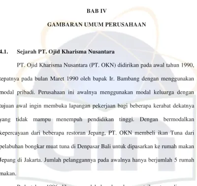 GAMBARAN UMUM PERUSAHAAN 