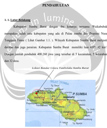 Gambar 1.1 Peta Pulau Sumba
